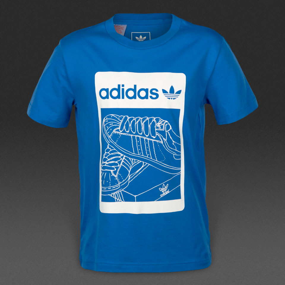 Adidas Originals Superstar Tee Bluebird / White for Boys